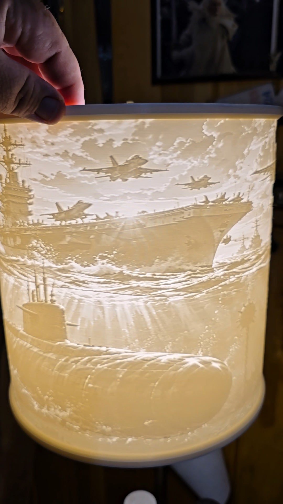War on the water battleships & submarines Navy top mount design
