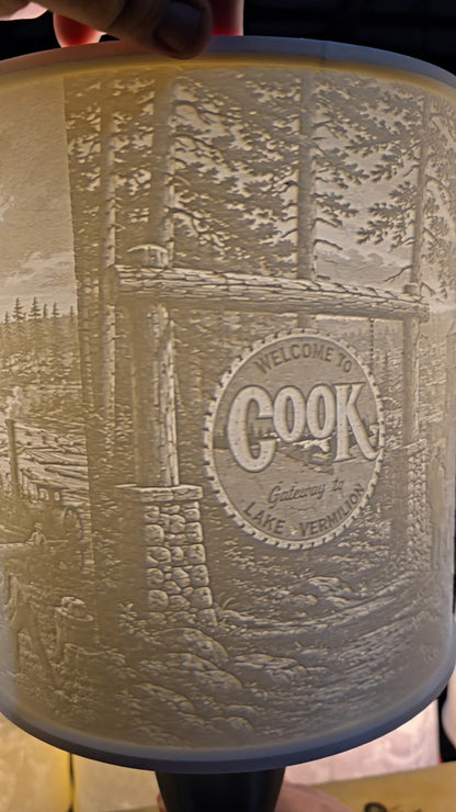 Historical Cook mn top mount lampshade