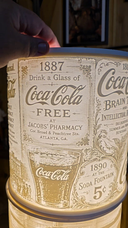Coca Cola Coke Vintage adds design top mount lamp shade