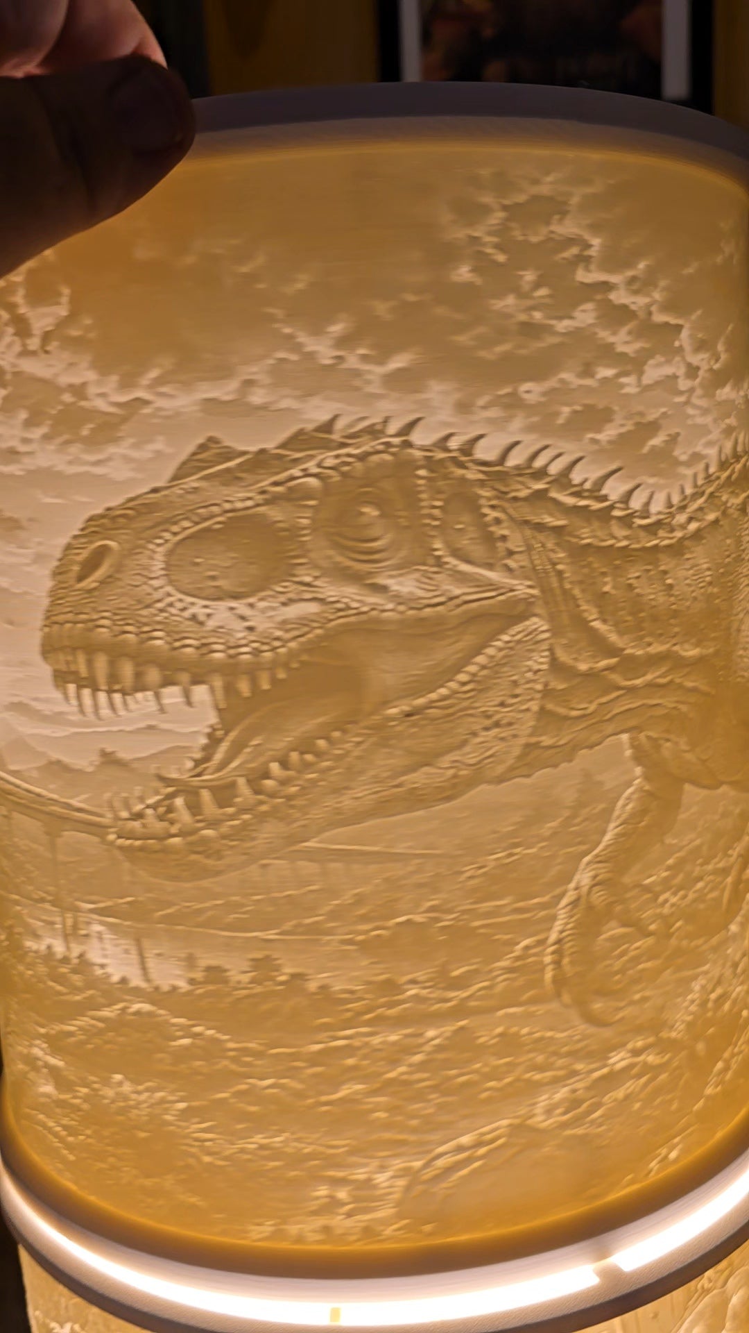 Jurassic Park themed top mount lampshade