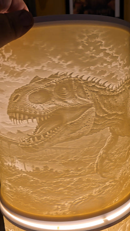 Jurassic Park themed top mount lampshade