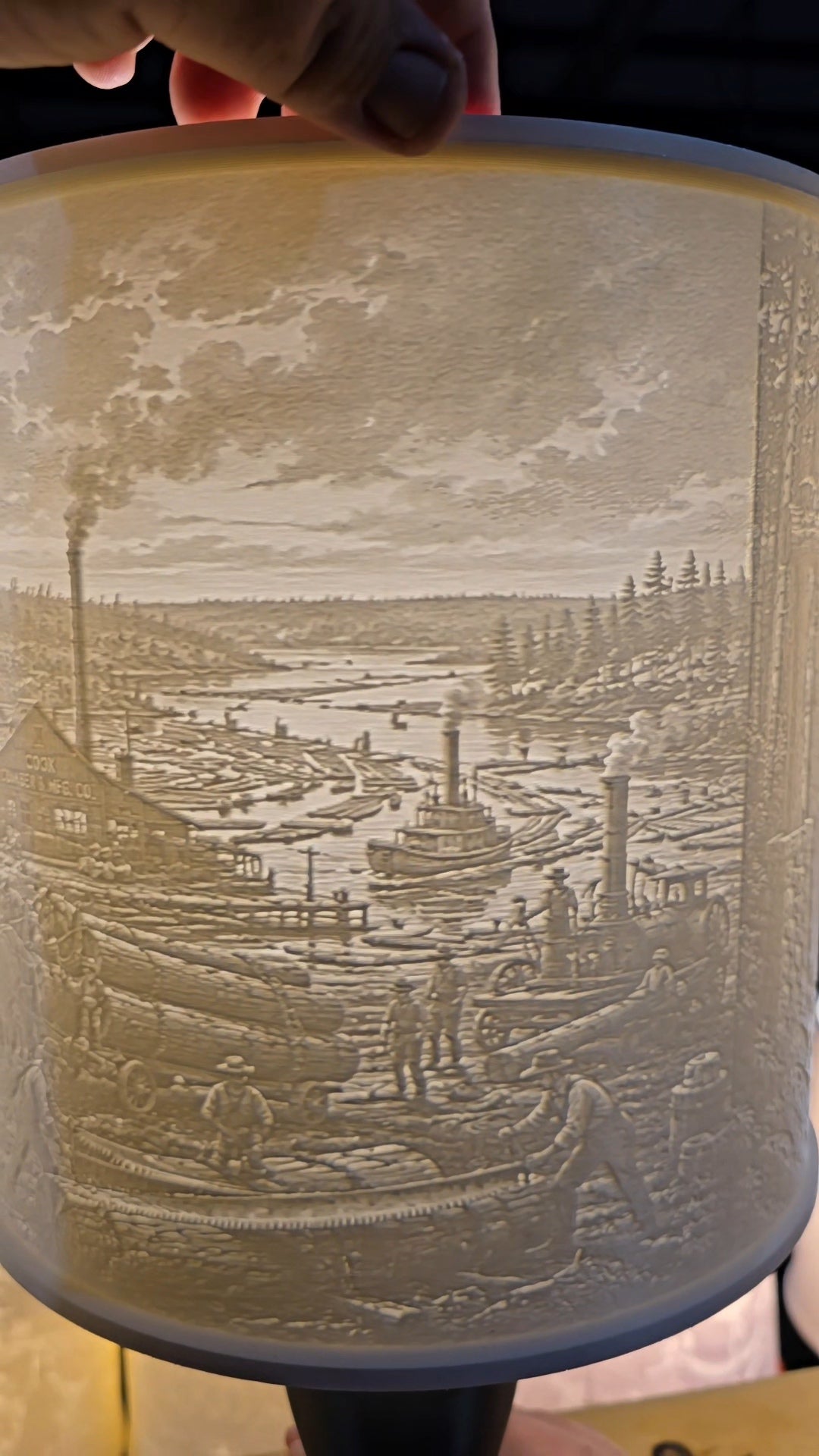 Historical Cook mn top mount lampshade
